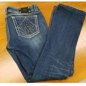 miss me distressed bootcut jeans size 31